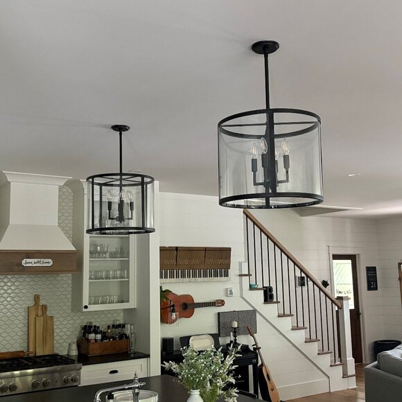 Pottery Barn - Manor Round Pendant Lights (2) - Picture 1 of 6